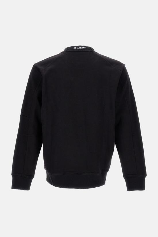 26FW 씨피 컴퍼니 다이애그널 레이즈드 플리스 스웨트셔츠 RCCMSS713A005086W999 BLACK - C.P. COMPANY