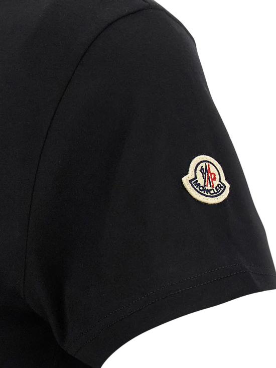 26FW 몽클레어 로고 패치 코튼 저지 티셔츠 L10938C73200V8058 999 BLACK - MONCLER