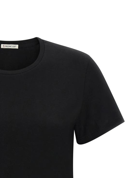 26FW 몽클레어 로고 패치 코튼 저지 티셔츠 L10938C73200V8058 999 BLACK - MONCLER