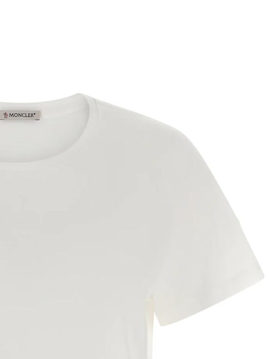26FW 몽클레어 로고 패치 코튼 저지 티셔츠 L10938C73200V8058 033 WHITE - MONCLER