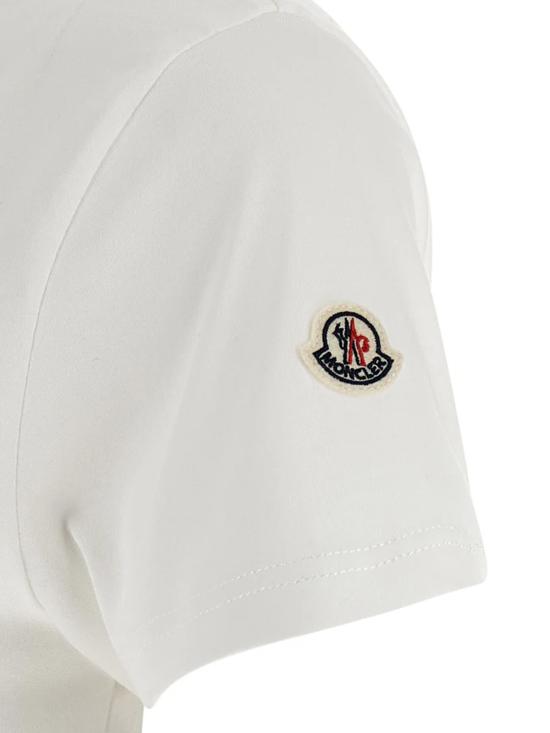 26FW 몽클레어 로고 패치 코튼 저지 티셔츠 L10938C73200V8058 033 WHITE - MONCLER