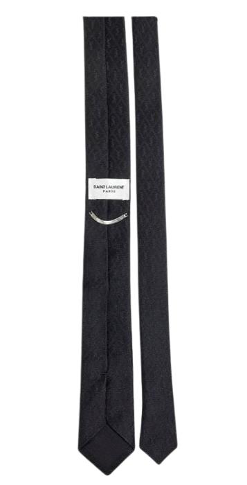 26FW 생로랑 실크 타이 8279753Y002 1060 BLACK - SAINT LAURENT