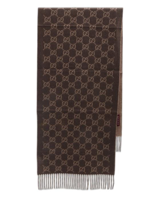 26FW 구찌 GG 캐시미어 스카프 8123174GABX 2579 BROWN