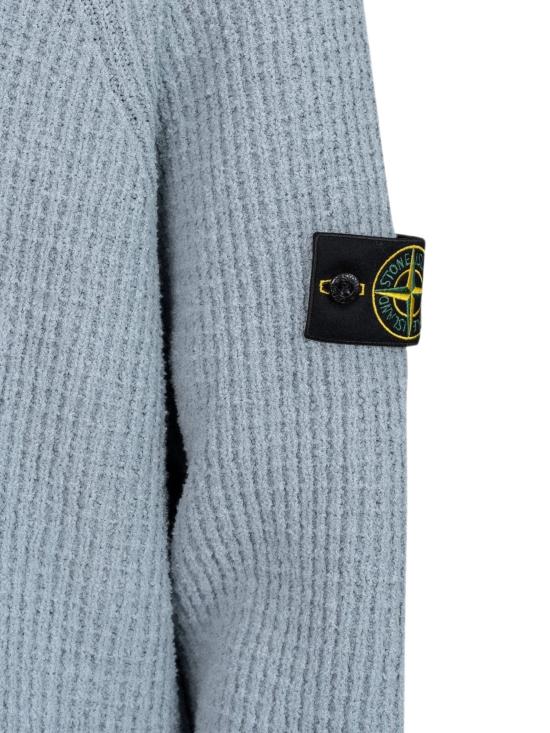 26FW 스톤 아일랜드 로고 패치 하이넥 버튼 울 스웨터 L2S155100040S00A3 V0049 ASH GREY - STONE ISLAND