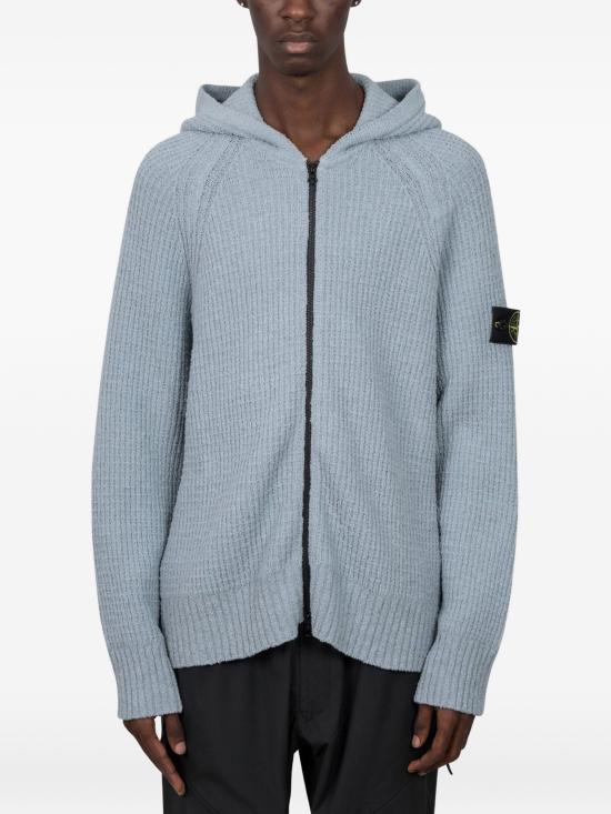 26FW 스톤 아일랜드 로고 패치 하이넥 버튼 울 스웨터 L2S155100040S00A3 V0049 ASH GREY