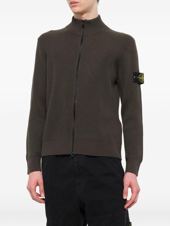 26FW 스톤 아일랜드 와펜패치 버진 울 가디건 L2S155100017S00C2 V0078 COAL GREY - STONE ISLAND
