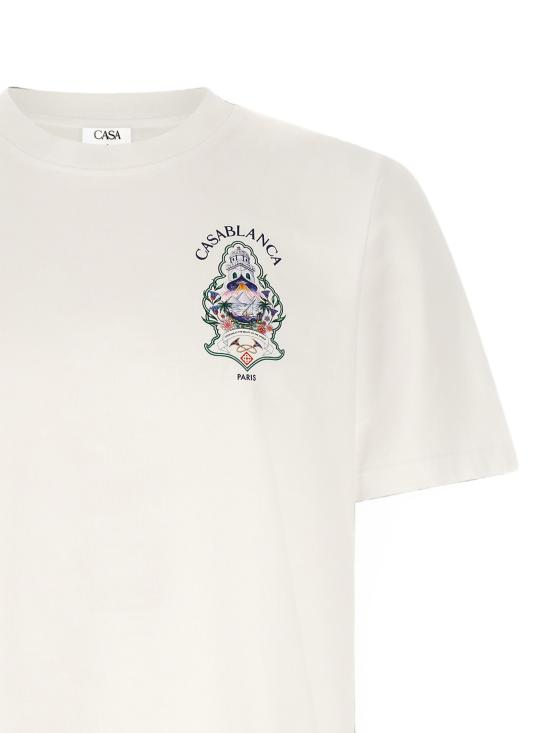 26FW 카사블랑카 반팔 티셔츠 MPF26JTS001 HOTEL EMBLEM - CASABLANCA