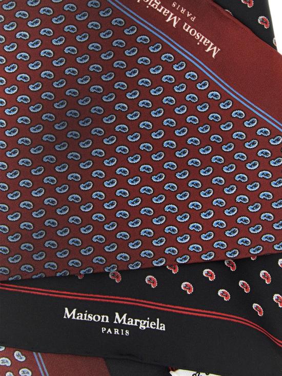 26FW 마르지엘라 머플러/스카프 S50TE0125M36063 001S BLACK BURGUNDY - MAISON MARGIELA