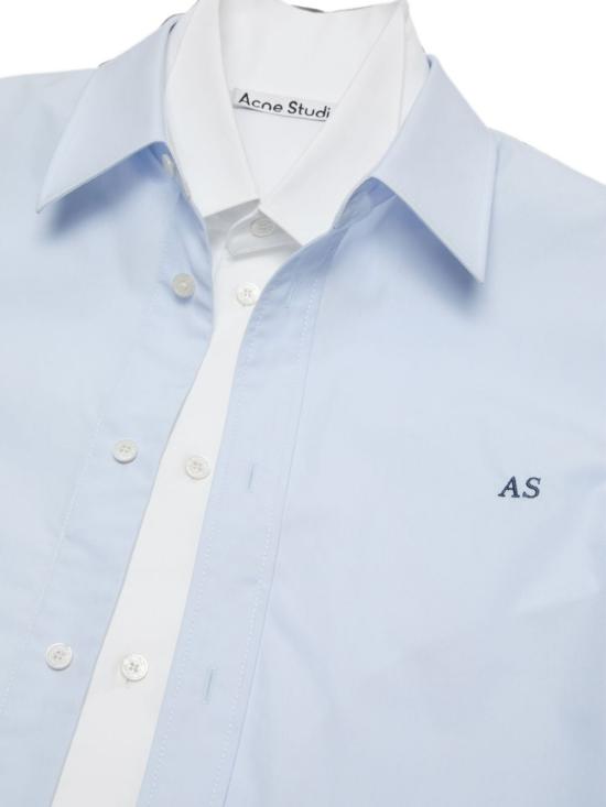 26FW 아크네 스튜디오 레이어드 버튼 코튼 셔츠 BB0708 AF2 BLUE - ACNE STUDIOS