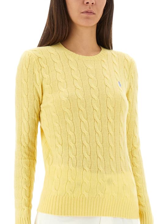  폴로 랄프로렌 폴로 자수 케이블 니트 스웨터 211971865 007FALLYELLOW - POLO RALPH LAUREN