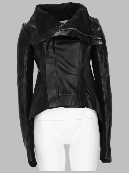 26FW 릭 오웬스 나스카 레더 바이커 재킷 RP02F5743 LBY09 BLACK
