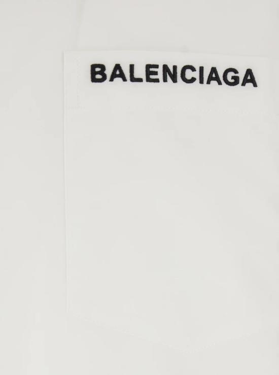 25FW 발렌시아가 패치 라지 핏 셔츠 830979 TRM289000 WHITE - BALENCIAGA