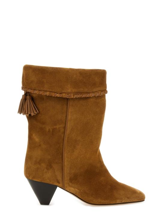  이자벨마랑 달비 드레이프 스웨이드 카프스킨 레더 부츠 BO0188FB C1A20S50CO BROWN - ISABEL MARANT