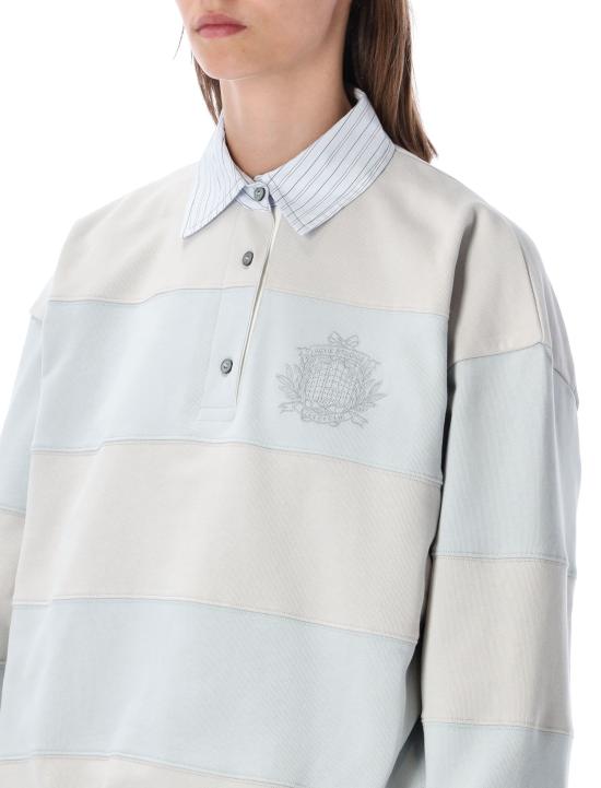 26FW 아크네 스튜디오 스트라이프 폴로 스웨트셔츠 AI0190AYG LIGHT BLUE - ACNE STUDIOS