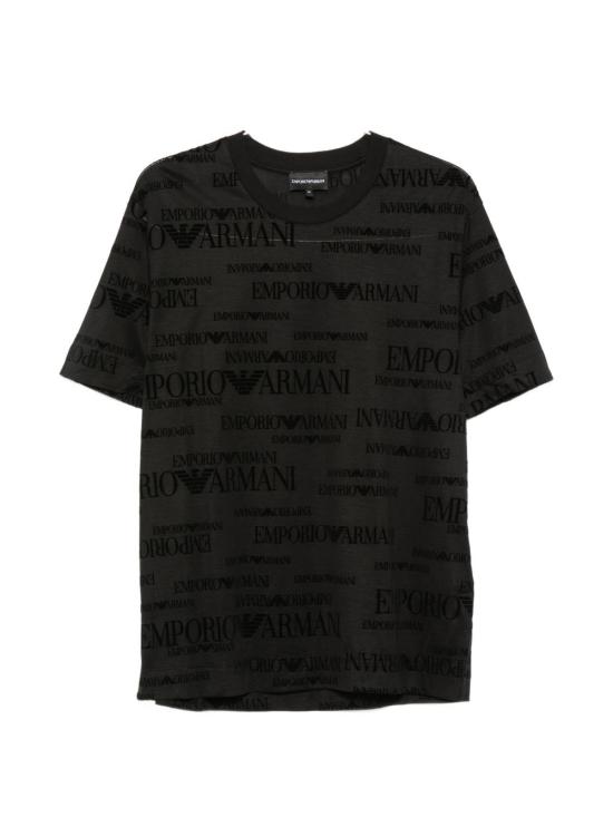 26FW 엠포리오 아르마니 반팔 티셔츠 EM007343AF10017FC376 BLACK
