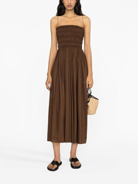 26SS 마토 미디 원피스 SHBDRPLCHC BROWN - MATTEAU