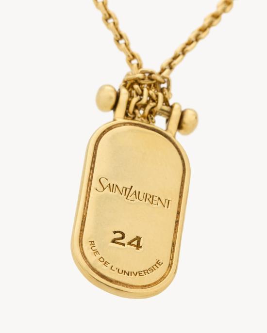 26FW 생로랑 네크리스 A003AEY1500 7005 PATINE - SAINT LAURENT