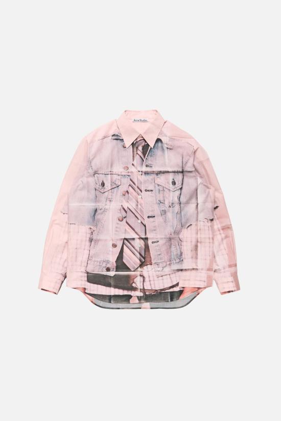 26FW 아크네 스튜디오 긴팔 셔츠 BB0711RWMNSHIR000030 415 PINK