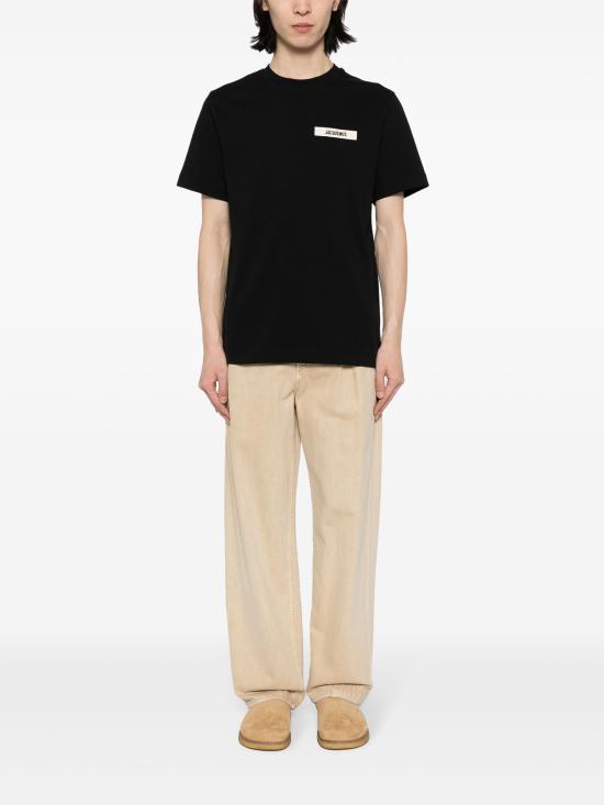 26FW 자크뮈스 반팔 티셔츠 25HTSM00133AJ00 990 BLACK - JACQUEMUS