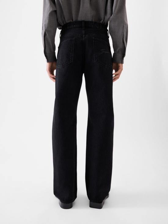 26FW 자크뮈스 스트레이트 팬츠 25HPAM00028AD00 990 BLACK - JACQUEMUS