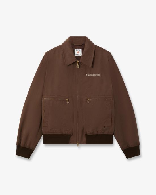 26FW 카사블랑카 긴팔 셔츠 MPF26OT22501 DARKBROWN