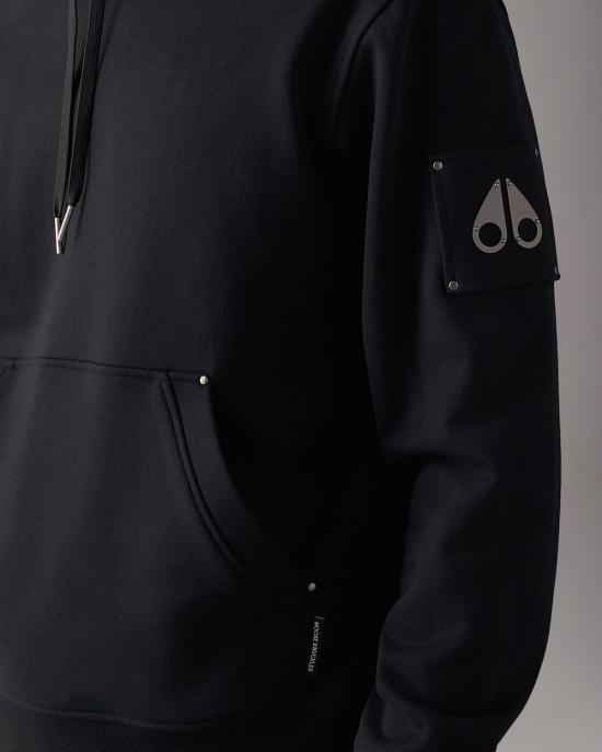 26FW 무스너클 후드 티셔츠 M36MS619 292 BLACK - MOOSE KNUCKLES