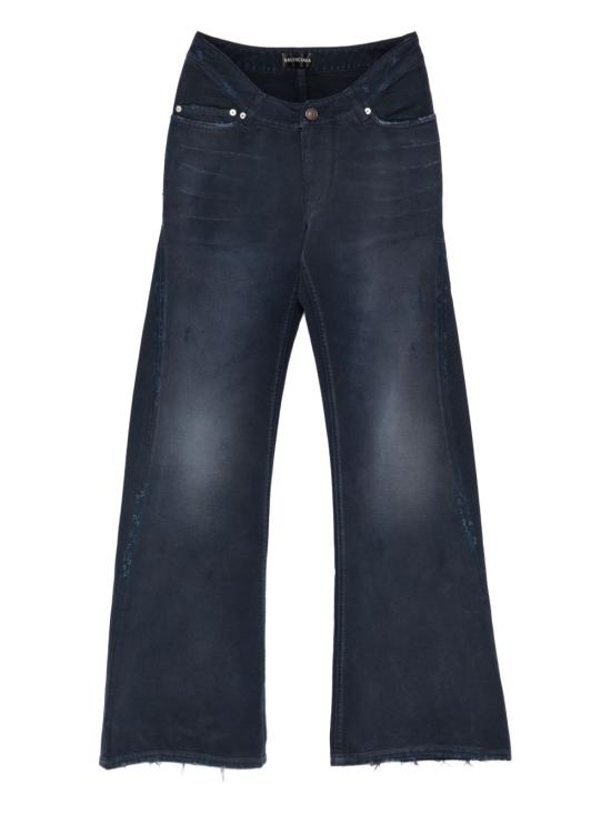 26SS 발렌시아가 커브드 Waist 팬츠 848019TTW64 8074 BLUE