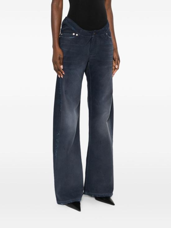 26SS 발렌시아가 커브드 Waist 팬츠 848019TTW64 8074 BLUE - BALENCIAGA