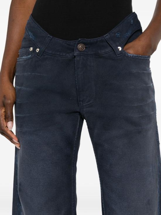26SS 발렌시아가 커브드 Waist 팬츠 848019TTW64 8074 BLUE - BALENCIAGA