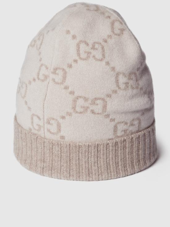 26FW 구찌 GG 캐시미어 자카드 비니 8113923GAC09165 OFF WHITE - GUCCI