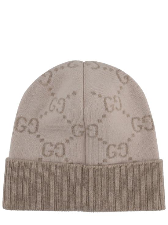26FW 구찌 GG 캐시미어 자카드 비니 8113923GAC09165 OFF WHITE - GUCCI