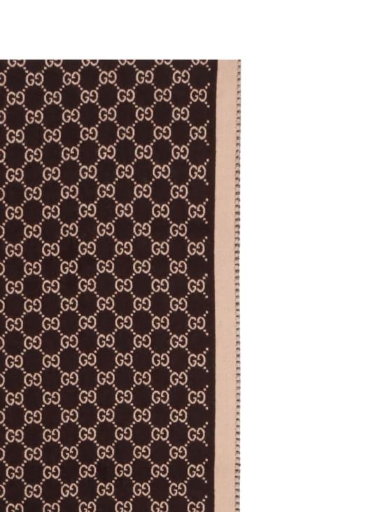 26FW 구찌 울 자카드 스카프 8355343G2002172 DARK BROWN - GUCCI