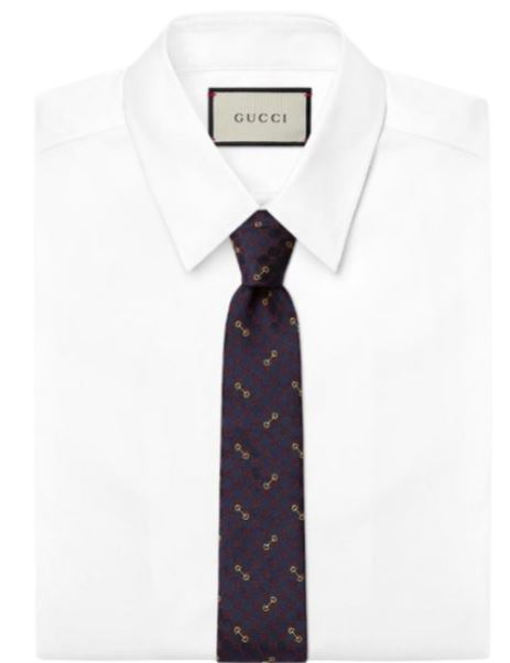 26FW 구찌 넥타이 7443794E2174174 NAVY RED - GUCCI