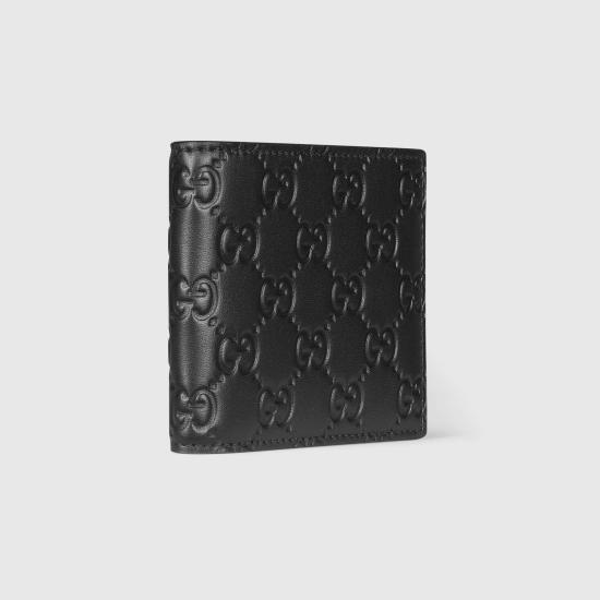26FW 구찌 GG 엠블럼 레더 반지갑 850175AAFDV1000 BLACK - GUCCI