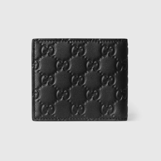 26FW 구찌 GG 엠블럼 레더 반지갑 850175AAFDV1000 BLACK - GUCCI