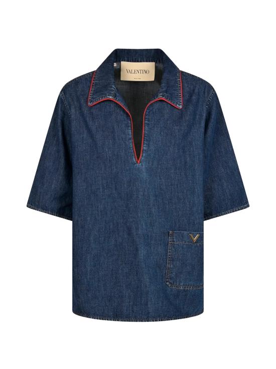 26FW 발렌티노 가라바니 셔츠 9B3DB03R9YA528 BLU
