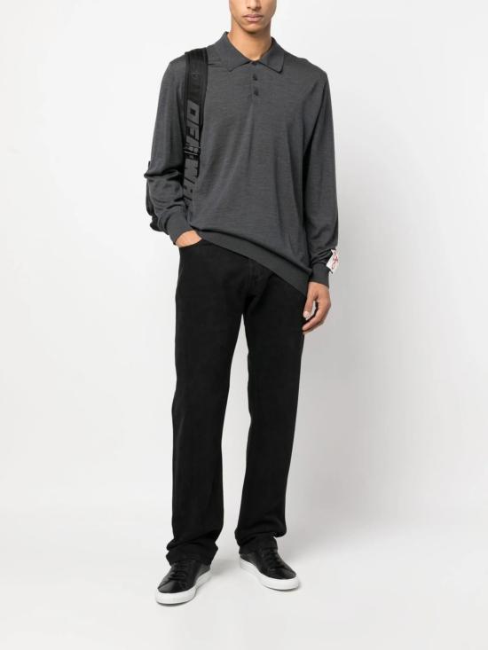 26FW 골든구스 메리노 울 롱 슬리브 폴로 셔츠 GMP01353P00104160318 GRIGIO - GOLDEN GOOSE