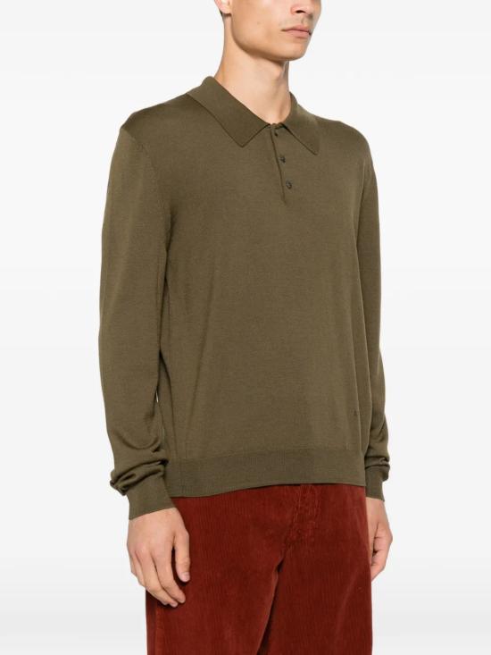 26FW 아페쎄 메리노 울 폴로 스웨터 WVAWMH23482JAA VERDE - A.P.C.