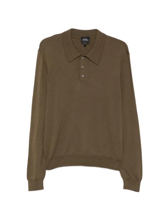 26FW 아페쎄 메리노 울 폴로 스웨터 WVAWMH23482JAA VERDE