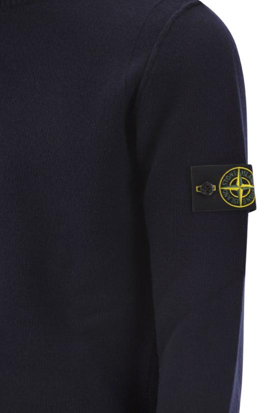 26FW 스톤 아일랜드 램스울 립드 트림 레귤러 핏 크루넥 점퍼 L2S155100072S00A3V0020 BLU - STONE ISLAND