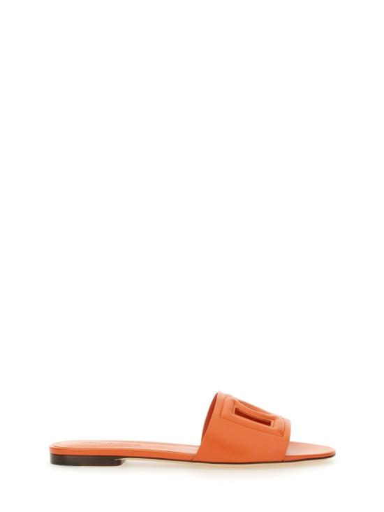 26FW 돌체앤가바나 DG 로고 카프스킨 슬리퍼 CQ0436AY32980244 ORANGE - DOLCE & GABBANA