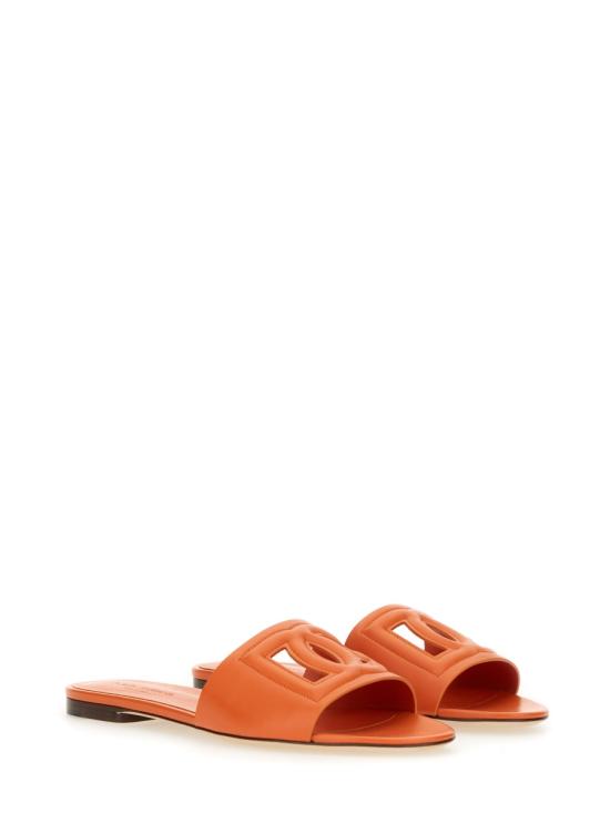 26FW 돌체앤가바나 DG 로고 카프스킨 슬리퍼 CQ0436AY32980244 ORANGE - DOLCE & GABBANA