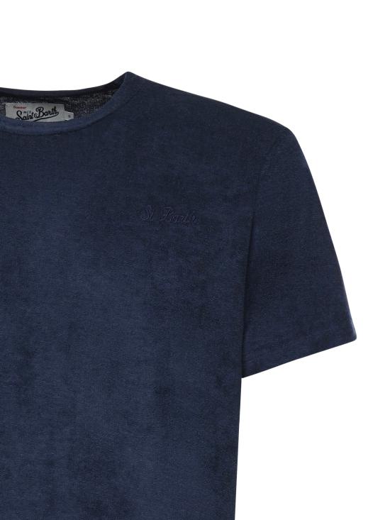 26FW 세인트바쓰 반팔 티셔츠 GAR0002 00145L BLUE - MC2 SAINT BARTH