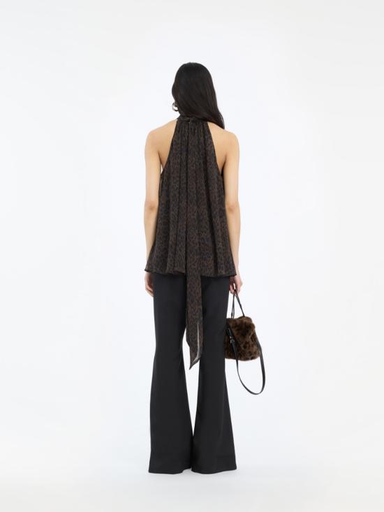 26FW 로테이트 바이 크리스텐슨 반팔 티셔츠 1152383088 MARRONE - ROTATE BY BIRGERCHRISTENSEN
