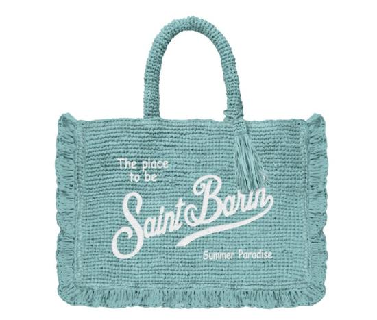 26SS 세인트바쓰 토트백 RAFFIAVOLANTMINI01529L32EMB Turquoise - MC2 SAINT BARTH