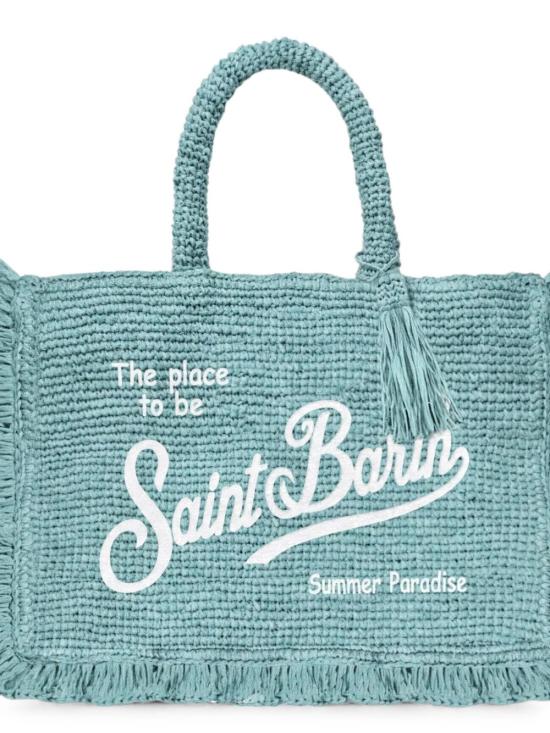 26SS 세인트바쓰 토트백 RAFFIAVOLANTMINI01529L32EMB Turquoise - MC2 SAINT BARTH