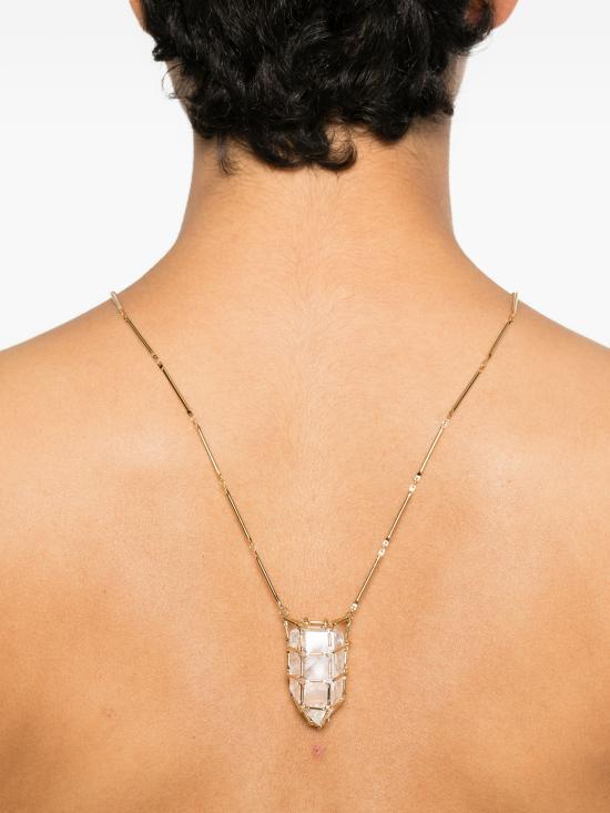26SS 이자벨마랑 락 크리스탈 네클리스 펜던트 네크리스 SA0021FAD2B03B 00TR TRANSPARENT - ISABEL MARANT