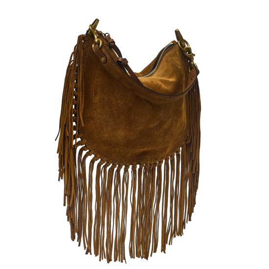 26FW 이자벨마랑 오스칸 호보 프린지 디테일 핸드백 BF0066FCC3C14M Brown - ISABEL MARANT