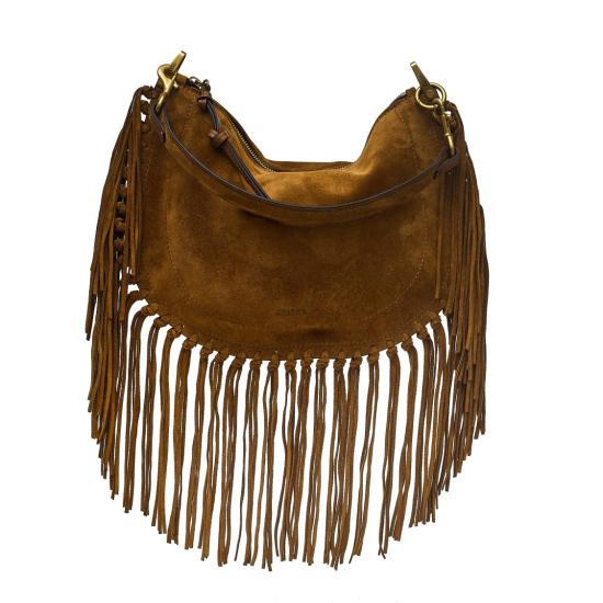 26FW 이자벨마랑 오스칸 호보 프린지 디테일 핸드백 BF0066FCC3C14M Brown