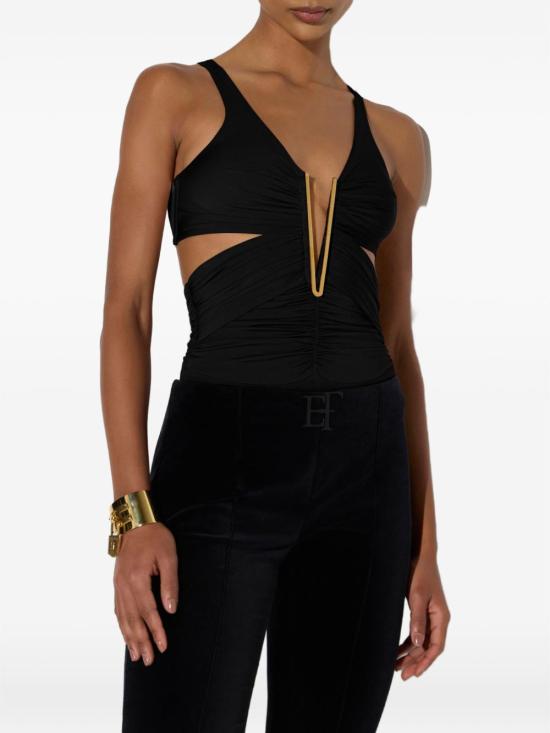 26FW 엘리자베타프랜치 바디수트 티셔츠 B04867E2 110 NERO - ELISABETTA FRANCHI